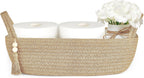 Mkono Toilet Paper Basket, Boho Bathroom Decor, Small Storage Organizer