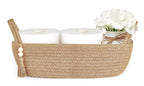 Mkono Toilet Paper Basket, Boho Bathroom Decor, Small Storage Organizer