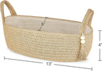 Mkono Toilet Paper Basket, Boho Bathroom Decor, Small Storage Organizer