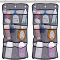 S&T INC. Shower Organizer and Caddy, 2 Pack, 14" x 30", White