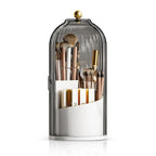 Makeup Brush Holder Organizer with Lid 360 Rotating Clear Dustproof Toothbrush and Toothpaste Holder Organizer Boxes Vanity Desktop Bathroom Countertop vanitydresser birthday Mother's day gifts Spring Gift SummerVibes