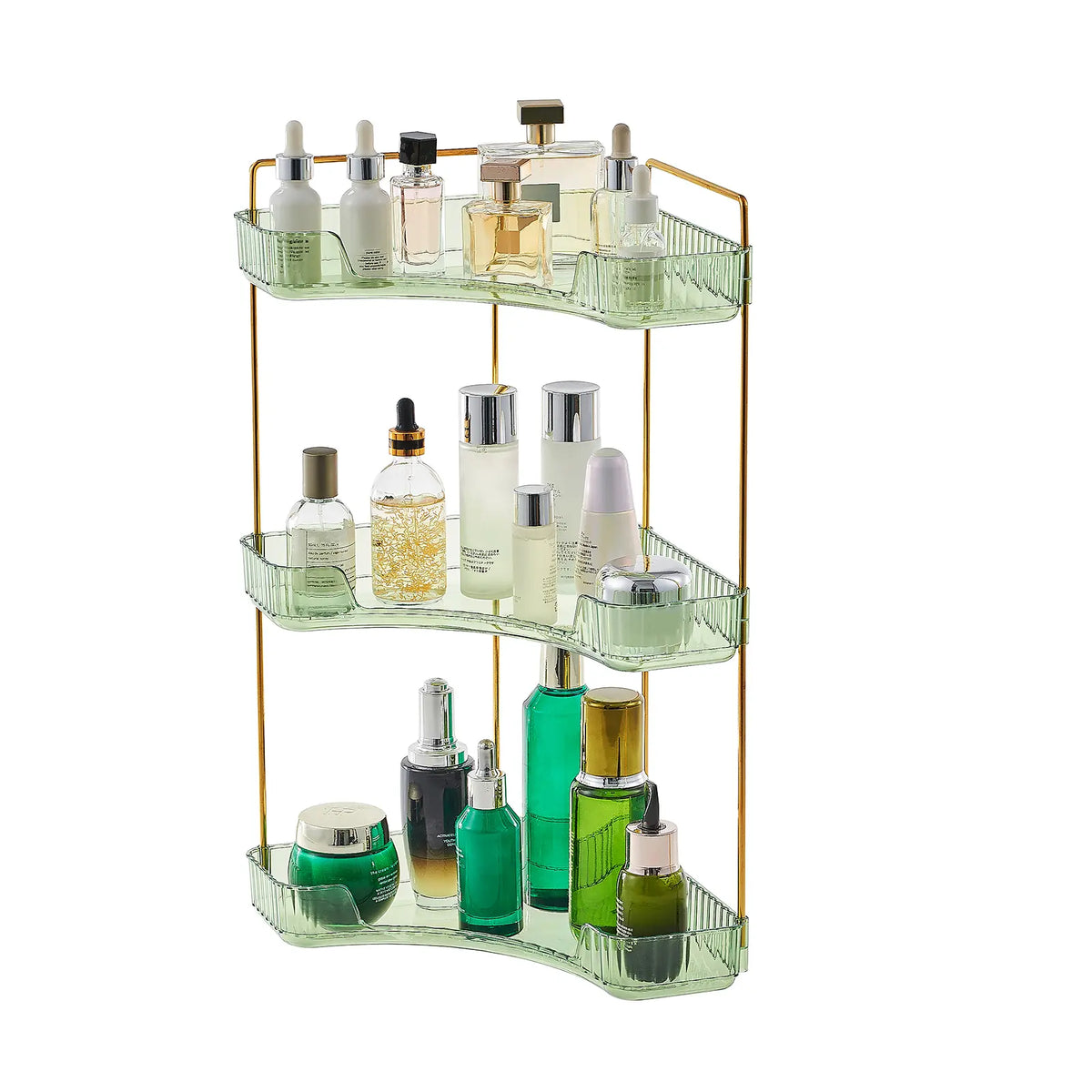 UFORU 360° Rotating Smooth Acrylic Storage Organizer - Large-Capacity, Durable Metal-Frame Multifunctional Storage Bin with Multi-Layer Rotation, Lipstick & Perfume Holder, 360° Quick Access Bathroom Accessories for Vanity, Girlfriend Birthday Gift