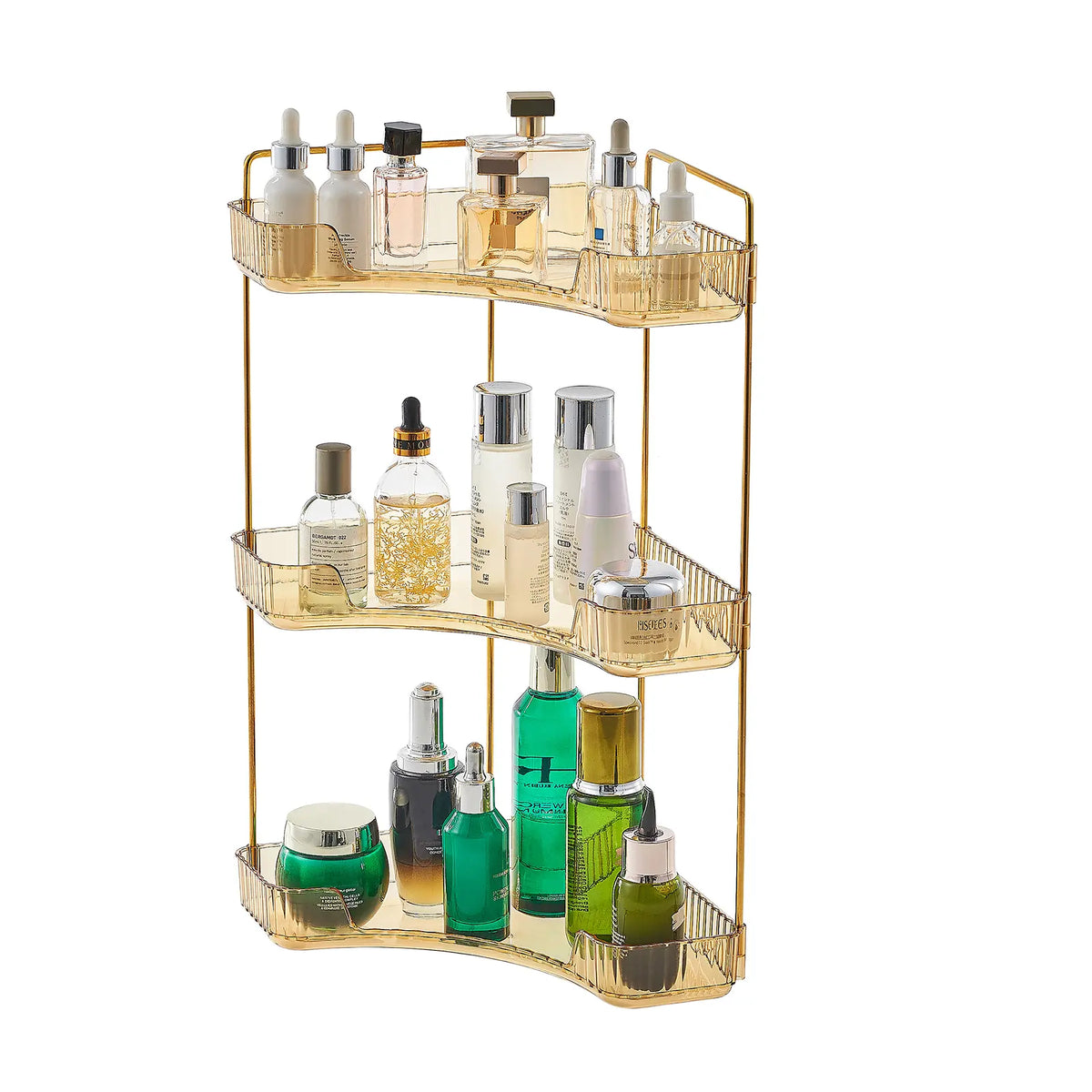 UFORU 360° Rotating Smooth Acrylic Storage Organizer - Large-Capacity, Durable Metal-Frame Multifunctional Storage Bin with Multi-Layer Rotation, Lipstick & Perfume Holder, 360° Quick Access Bathroom Accessories for Vanity, Girlfriend Birthday Gift